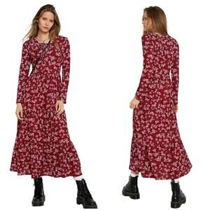 fawna floral burnout midi dress Fawna Floral Burnout Midi Dress